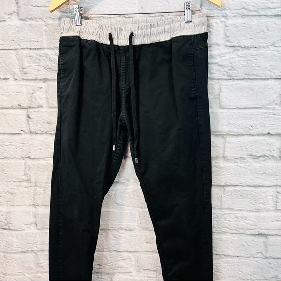 ORO Los Angeles Men’s Large Black Skinny Leg Ankle Zip Jogger Pants - Picture 8 of 14